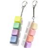 CHUNLINLAODA 2 Pcs Portachiavi Fidget Tastiera, Tastiera Fidget Toys per Adulti, Portachiavi fidget in 4 colori, Fidget Clicker per Tastiera con Pulsanti per Decompressione Decorazione (A)