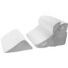 VEVOR Cuscino a Cuneo per Dormire, Set di 4, Cuscini Ortopedici Regolabili per Letto, Supporto per Gambe, Collo e Spalle, per Mal di Schiena, Reflusso Acido, Sollievo dal Russare, Bianco/Grigio