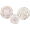 Folat 24326 Decorazioni per feste in carta colorata pastello Set ventaglio decorativi - Playful Powder - 3 pezzi - Matrimonio, festival, carnevale, decorazioni di compleanno, baby shower