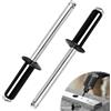 MxyVrix 50 Pezzi Rivetti Ciechi in Alluminio con Flangia Grande, Nero, 4.8mm Rivetto cieco in alluminio Alluminio rivetti ciechi,Rivetti pop Rivetti Aperti per Applicazioni Industriali e Domestici