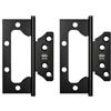 Amig - Confezione da 2 Cerniere | 100 x 75,5 x 2,5 mm | Consigliata per porte | Apertura e chiusura silenziosa | Acciaio inossidabile nero opaco| Include viteria