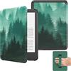 MoKo Custodia per Ebook Reader da 6(11a Gen-2024/2022), Cover a Conchiglia Leggera Cinturino per la mano con Auto Sonno/Sveglia per 11a Gen 2024,NON per Kobo Aura 2/Remarkable, Foresta Verde
