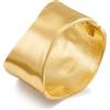 LILIE&WHITE Bracciale da donna - bracciale dorato - design aperto e goffo, bracciale in oro lucido, 7 centimeters, Ottone