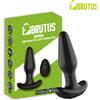 Brutus Rimmer Vibrating Buttplug with Rimming Beads & App Black