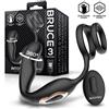 InToYou Bruce 360 Rotating Prostate Massager with Double Cockring Black