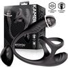 InToYou Kamber Waving & Vibrating Anal Plug & Cockring 3 Motors with Remote Black