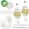 KEORHEZ 25Pcs Strumenti Correzionario per Unghie Incarnite Unghie Incarnite Piedi Facile Applicazione per Uso Domestico Tenuta Sicura Sollievo Dal Dolore (Lunghezza Dell'unghia Del Piede Da 19 Mm a 21 Mm)