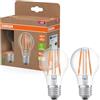 OSRAM LED Superstar Classic A 100 nella forma classica della lampadina, corpo in vetro trasparente, 7,2 W, 1521 lm, attacco E27, luce bianca calda con 2700 K, EEK A, diametro 60 mm, confezione da 2