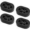 mizikuu Gancio di scarico per Auto, 4 Pezzi Gomma Scarico Gancio Auto universale Supporto per Tubo di Scarico per Auto Silenziatore di Scarico Per Maggior Parte Delle Auto, 2 Fori 12mm, Nero