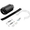 Akozon Tubo di Scarico Moto, 51mm/2,01 Pollici Tubo di Scarico Universale per Moto in Fibra di Carbonio Poligono Ricambio Coda Nera Misura per Z900Z1000ninja250 400