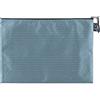 Anevous 2 sacchetti portadocumenti, con chiusura lampo impermeabile, per documenti, ricevute, carta, ufficio, viaggi scolastici, cosmetici, formato A5, 24 x 18 cm, colore: grigio