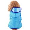 PETCUTE Impermeabile Cane,ultraleggero,Impermeabile per Cani con Cappuccio Trasparente,Mantellina Cane Pioggia con Polsini Elastici, Adatto a Cani di Taglia Grande, Media e Piccola,blu,M