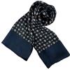 JWSilk Sciarpa Lunga in Seta Charmeuse Uomo, Nero e bianco, 63x10
