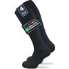 GAWILO 4 paia di calze al ginocchio da uomo norvegese con suola in peluche extra spessa, Nero , 39-42