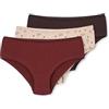 Dagi Confezione da 3 Slip da Donna con Motivo Hipster, Multicolore, Taglia Unica