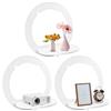 letuxaamz Mensole da Muro, Mensola da Muro Mensole da Muro Design Set Di 3 Mensole Espositive, Facile Installazione Durevole per Soggiorno Camera da Letto Parete, 29x29cm Bianco