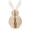 Logbuch-Verlag Decorazione di Pasqua con Coniglio di Carta, 20 cm: Decorazione Pasquale con Coniglietto, Figura Decorativa da tavola, Decorazioni Primaverili, Beige, Moderna, Figure Honeycomb