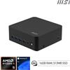 MSI Mini PC Cubi Z AI 8M R5 8645HS con AMD Ryzen 5, 16GB RAM, 512GB SSD, Nero