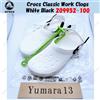 Crocs Zoccoli da lavoro Crocs Classic bianchi neri 209952-100 taglia unisex