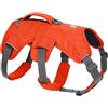 RUFFWEAR Imbracatura per cani multiuso, Web Master, con manico, regolabile, imbracatura anti-fuga, 2 attacchi. Uso quotidiano o assistenza alla mobilità, XXS (33-43cm), Hi Vis Blaze Orange
