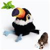 Auveach Uccellino Volante per Gatti 2026 Flappy Bird Cat Toy 3 Modalità USB Ricaricabile Giocattolo Cinguettante Interattivo con Erba Gatta Giochi per Gatti in Casa (Non Vola, Nero)