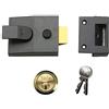 YALE YAL85DMGPB P-85-DMG-PB-40-Deadlock Nightlatch, alta sicurezza con Deadlock automatico, grigio metallizzato scuro, 40