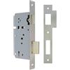 Amig - Serratura da infilare | Ingresso 60/68 mm | Serratura per Porte in Legno | Con la chiave Gorja sul bordo quadrato | Chiave vuota | Acciaio inossidabile opaco
