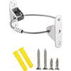 SZCXDKJ Confezione da 6 cinghie in metallo anti punta per mobili kit di prova per bambini, fissaggio a parete per mobili cinghie di sicurezza per libreria, armadietto, comò, argento e nero