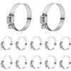DAVIDJAMESCLARKE 12 Pezzi Fascette stringitubo in acciaio inox, fascette stringitubo, fascette metalliche stringitubo, 25-38 mm, regolabile, per tubo dell'acqua, lavatrice, stagno, giardino, piscina