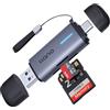 llano Lettore di schede SD per UHS-I, USB-C 2-in-1 SD Card Reader(5 Gbit/s)