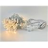 LEDZEIT - Profi Serie - Catena luminosa di base a LED, con cavo di alimentazione, 10m, 100 LED bianco caldo, luce fissa, Prolungabile fino a 960 m, sistema professionale, per festa,Natale,matrimonio