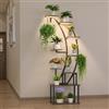 VEVOR Scaffale per Piante Moderno con Luci di Crescita, Scaffale Illuminato per Piante a 9 Livelli Alto 1600 mm, Supporto Angolato in Metallo, 3 Timer e 10 Livelli di Luminosità, Espositore per Fiori