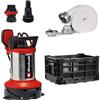 Einhell Set da inondazione GE-DP 7535 N LL ECO (750 W, corpi estranei fino a Ø 35 mm, portata max. 18.500 L/h, incl. flessibile filettato da 10 m, adattatore universale e scatola in plastica)