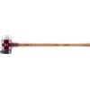 Halder Simplex 3027.281 - Mazzetta in gomma con supporto in ghisa malleabile e manico in hickory, diametro 80 mm