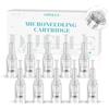 QUELLE 10 Pezzi Aghi Dermapen 36 Pin,Micro aghi di ricambio per Derma Pen Elettrico,Cartucce Aghi Microneedling Universali con Porta Filettata per Penna Microneedling