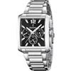 Festina Orologio Uomo Analogico in Acciaio Inossidabile 316L Argentato - Movimento al Quarzo - Cronografo - Vetro Minerale ad Alta Resistenza - Impermeabile 5 ATM F20635/4 On the Square