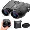 aiworth Binocolo compatto 20 x 25 per adulti e bambini - potente messa a fuoco semplice binocolo con obiettivo FMC BAK4 Prisma - Grande oculare HD binocolo per birdwatching, viaggi, campeggio, caccia, sport
