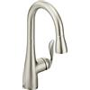 Moen 5995SRS Arbor One-Handle High-Arc Pull Down Rubinetto a barra a montaggio singolo, Spot Resist inossidabile