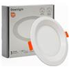 FactorLED Downlight LED soffitto da incasso circolare, 12 cm 12 W (120 W), 1440 Lm, pannello rotondo da incasso, URG17, potenza regolabile, luce selezionabile 3000 K-4000 K-5700 K (CCT) (1, Ø120 mm)