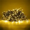 HAND - Luci Natale Interno e Esterno 300 LED con 8 Effetti Luce, Certificate, Basso Consumo e Impermeabili (Oro, 15 metri)