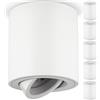 ZIZZLER 6 Pezzi Faretti Faretto LED Soffitto Bianco per GU10 e Modulo LED, Faretto Rotondo da Soffitto Orientabile, 80 x 84mm