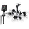 Aigostar B10201OO2 - Catena luminosa solare G50 con luci tonde bianche, luce fredda, 5m - Colore del prodotto:Cavo: nero - Luce fredda - Dimensioni:G50 - Voltaggio:DC3.7V - lampadine a filamento - Grado di protezione IP:IP65 - Materiali:Plastica