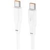 HOCO X93 - HOCO Cavo Dati X93 Fast Charge 100W Type-C to Type-C (L=2M) - White - Lunghezza: 2 m, Peso: 29 g - Materiale esterno: TPE - Materiale comune: TPE - Anima del filo: (70/0.1) 2+(10/0.08) 4 OD4mm - Supporta una ricarica massima di 100 W per …