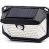 Aigostar B10201OP3 - Applique LED solare a 3 lati con sensore di movimento nera 6500K - Potenza:0.8W - Colore della luce:Luce fredda - Flusso luminoso:350lm - Grado di protezione IP:IP65 - Tipologia pannello solare:Policristallino - CapacitÃ batteria:3 …
