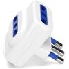 Aigostar B20102H1L - Adattatore a 3 vie 16A bianco - Potenza:MAX.1500W - Parametri della spina:16A 250V S17 - Parametri della presa:16A 250V 3-WAY P17/11