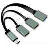 Marchi Vari IUSB31C-HUB3 - Hub Flessibile USB-C SuperSpeed 3 Porte USB3.0 A Femmina Nero - Connette tre diversi dispositivi USB 3.0/2.0 (come powerbank, flash drive, hub, tastiera o mouse...) ad un computer, uno smartphone o un tablet USB-C , - Uscite: …