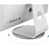 Marchi Vari ICA-MS 155 - Base Girevole 360Â° Antiscivolo per Monitor Tablet Laptop in Alluminio - Base girevole per monitor, dotata di rotazione a 360 gradi. Diametro 21,8 cm. - Fondo con 4 piedibi in gomma - Materiale lega di alluminio