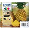 Epson C13T10H64010, EPSON 604XL - Ananas - Kit 4 Colori - Cartucce ORIGINALI per Expression Home XP 2200, Expression Home XP 2200 Series, Expression Home XP 2205, Expression Home XP 3200, Expression Home XP 3200 Series, Expression Home XP 3205, …
