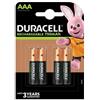 Duracell DUR2400R4 - Batterie Duracell ricaricabili mini stilo AAA pz.4
