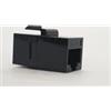 Marchi Vari IWP-MD C6/PK - Nero - Accoppiatore RJ45 F/F UTP Cat6 Keystone Nero - Contatti con rivestimento dorati a 50 micron - Da usare con cavo Cat6 non schermato a coppie ritorte (UTP) - In plastica - Collegamento pin-to-pin